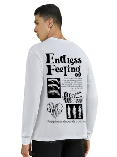 T-shirt oversize blanc Bewakoof homme XXL en pur coton confortable