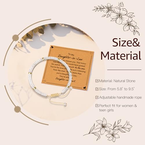 Image of AGOT Daughter in Law Bracelets Gifts: Dear Daughter in Law Birthday Gifts from Mother in Law