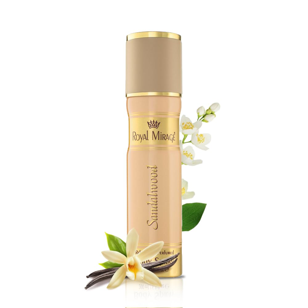 Royal Mirage Sandalwood Body Spray for Women | Elegant Floral Aroma | Long-Lasting Fragrance | Jasmine, Sandalwood & Vanilla Notes | Premium Yet Affordable | Body Spray for Women | 200ml-picture-4