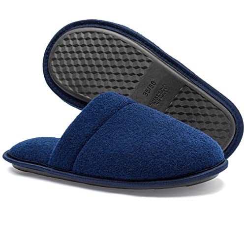Pantufa Chinelo Tradicional Sola Antiderrapante Super Quentinha (Azul, BR, Adulto, Faixa Numérico, M, 41, 42)