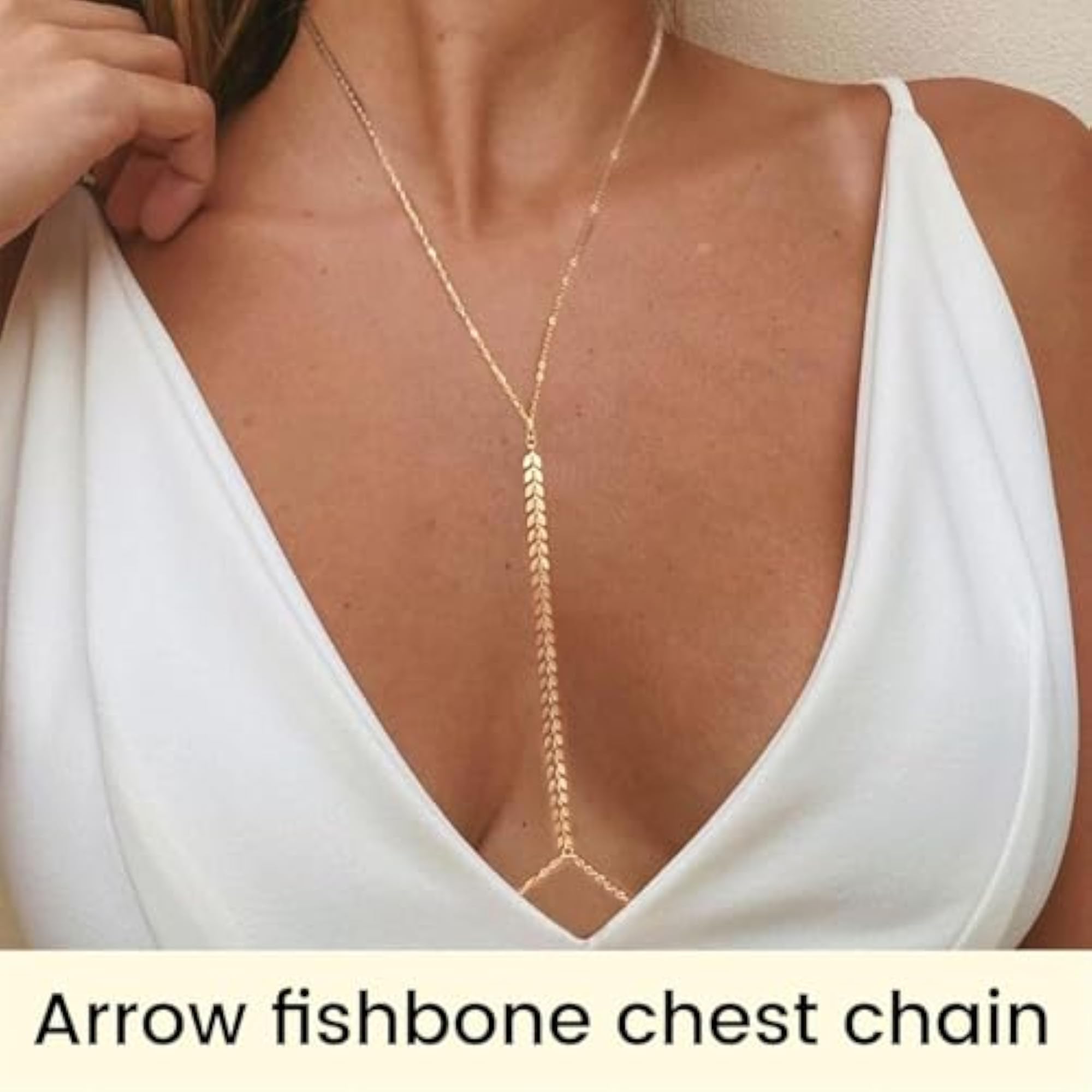 Gold Layered Body Chain for Women, Elegant Design