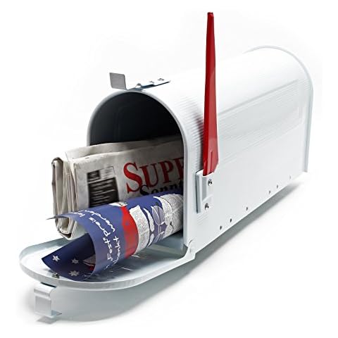 Buzón US Mail Blanco con Bandera Cover