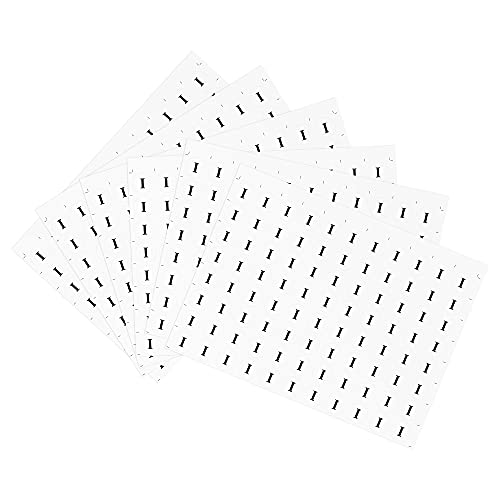 Lettres autocollantes I en PVC blanc de 25 mm pour marquage de lot uxcell