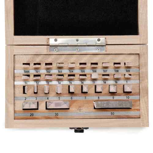 32pc Steel Metric Gage Block Lathe Gauge Grade 0 Slip Inspec Blocks 1.005-50mm