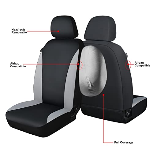 Akauto Waterproof Car Seat Cover Full Set, Low Back Front Automotive Seat Protector, Split Bench Rear Seat Cover, Universal Vehicle Interior Covers For Suv Sedan Truck Van, Airbag Compatible #TOP5
