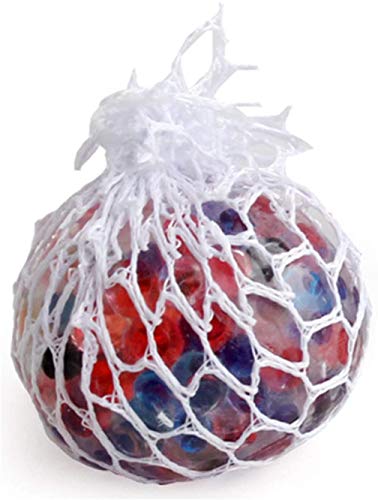 ERDFCV Rainbow Stress Ball, Anti-Stress Balls Mesh Squeeze Ball Toys, Squishy Fidget Balls Stress Reliever Home and Office Stress Relief Grape Game 4PcsBall