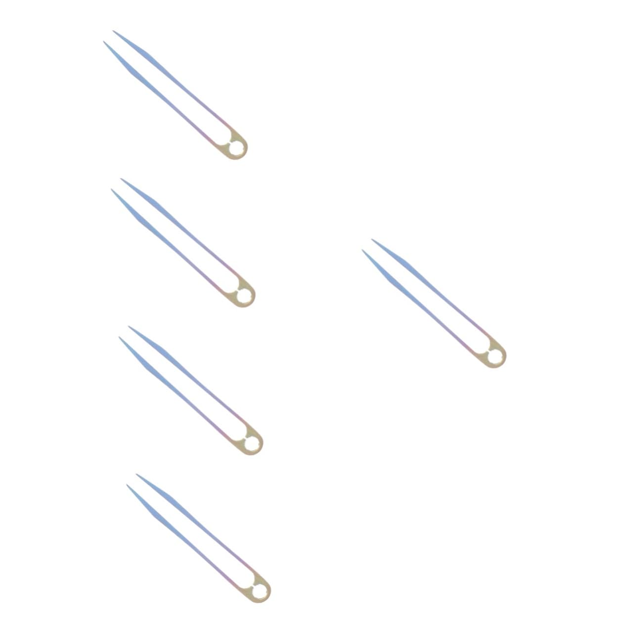 5 Pezzi Mini Pinzette Prodotto Con Chiave Viaggio Strumento in Titanio Per Esterni All'aperto Accessori Da Campeggio Pinzette Per La Depilazione Portatile Lega Di Titanio