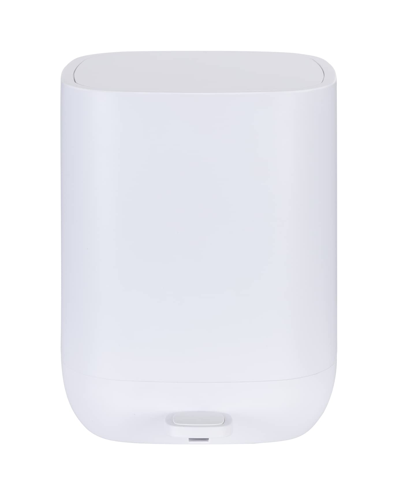 WENKO Cestino a pedale Davos, bianco 5 L - Portarifiuti per cosmetici, pattumiera Capacità: 5 l, Polipropilene, 23 x 26 x 27 cm, Bianco