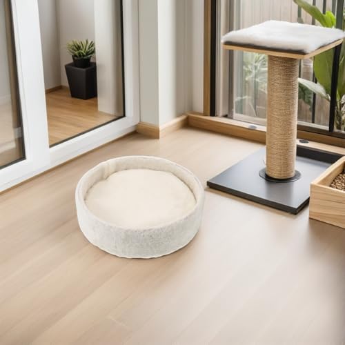 Hamac polaire pour arbre à chat SHINEOFI beige lavable - 6