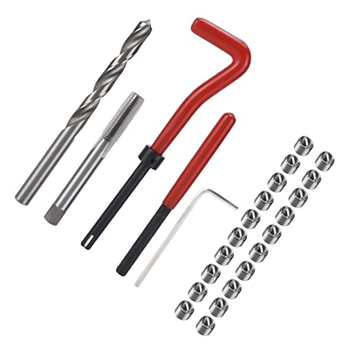 Kit de Reparo de Rosca M8x1.25mm Bobina de Parafuso Inserções de Torção Torcer Bit Hex Tappeing Derr
