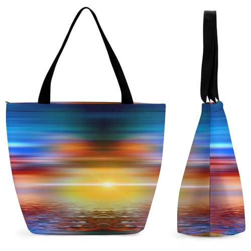 Sac à main coucher de soleil en bord de mer pour emporter la magie des vacances