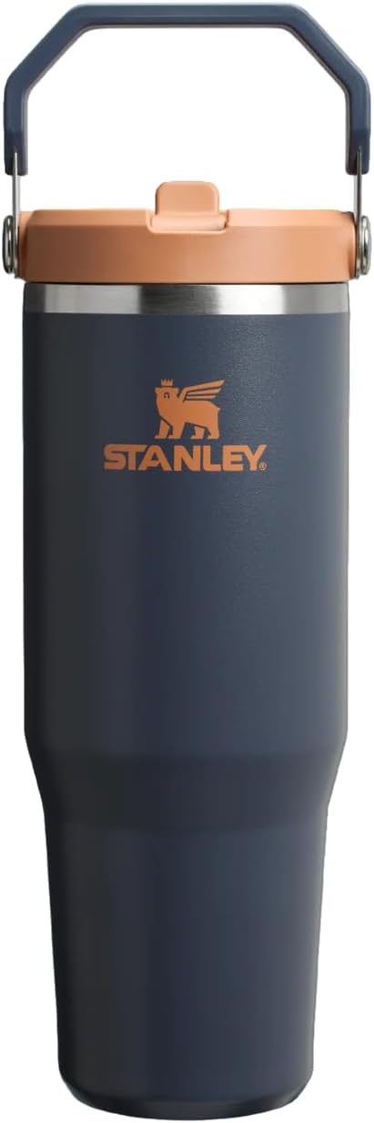 Stanley IceFlow Flip Straw Tumbler Pipetli Termos Bardak, Lacivert (Twilight), 0.89 Litre