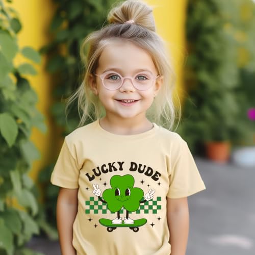 Image of Kids St Patricks Day Shirt Irish Shamrocks Graphic T-Shirt Shamrock Paddy's Day Tees Tops 2-7 Years