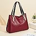 LAORENTOU Women's Bag Leather Handbag Lady Shoulder Purse Cowhide Tote (red)