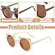 Baby Sonnenbrille, 2 Stück, Flexible & Bruchsichere Fassung, Flexibel, Bären-Style, für Säugling Kleinkind Neugeborenen Mädchen Jungen Alter 0-24 Monate, Ideal für Outdoor-Aktivitäten