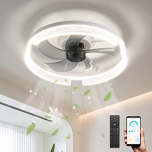 Ventilateur de plafond moderne silencieux avec lampe télécommandée 6 vitesses - 2