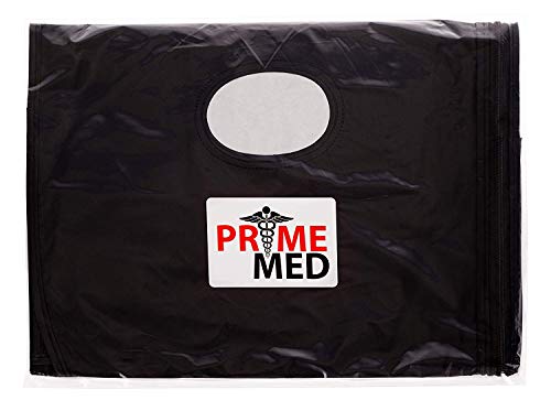PrimeMed Simple Black Garment Bag for Dress Clothing Storage - 42" x 24" with ID4