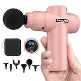 AERLANG Mini Massage Gun-Pink，Muscle Deep Tissue Massager Gun, Handheld Percussion Massager,...