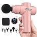 AERLANG Mini Massage Gun-Pink，Muscle Deep Tissue Massager Gun, Handheld Percussion Massager, Portable Quiet Massage Gun with Carry Case for Home Office Gym Motehr Day Gifts for Women Men Her