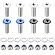 8 Stk Kennzeichen Schrauben Motorrad Kennzeichen Schrauben Fitting Kit, M5 x 17mm Edelstahl Motorrad Kennzeichenhalter für Moped Roller Nummernschild Halter, mit Muttern & Unterlegscheiben