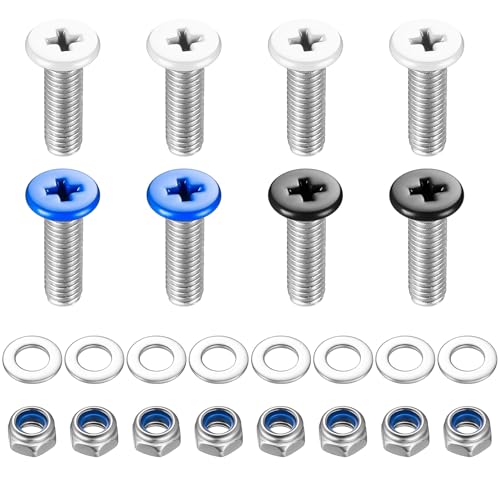 8 Stk Kennzeichen Schrauben Motorrad Kennzeichen Schrauben Fitting Kit, M5 x 17mm Edelstahl Motorrad Kennzeichenhalter für Moped Roller Nummernschild Halter, mit Muttern & Unterlegscheiben