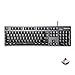 INPHIC Tastiera meccanica da gioco con 104 tasti, interruttori rossi, retroilluminazione RGB e 22 modalità di illuminazione, tastiera meccanica ergonomica, grigio nero