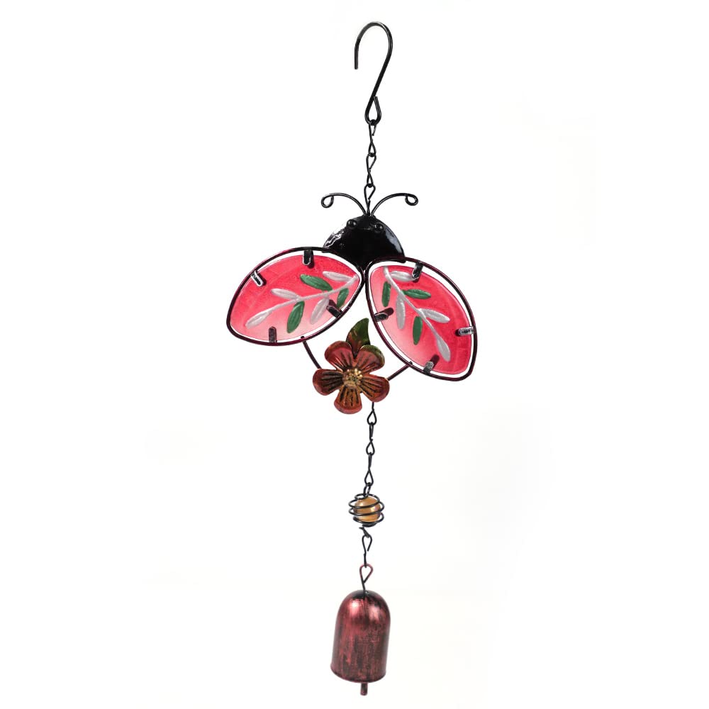 Amazon.com : Retro Metal Glass Ladybug Wind Chime for Gardens, corridors,  Windows, Fences, terraces and courtyards. Length 13.7inches : Patio, Lawn &  Garden