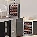 Ca'Lefort Wine Fridge & Cooler - 24 Inch 52 Bottle Wine Cooler Refrigerator, 40-65°F Dual Zone Wine Refrigerator Glass Door, 3 LED Built-in or Freestanding Fridge for Home/Bar/Kitchen (5.65 cu.ft)