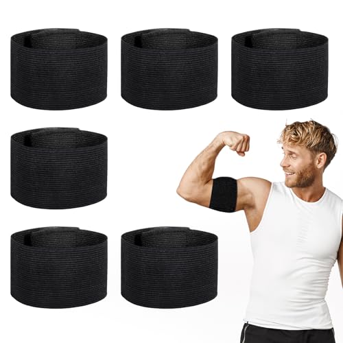 simarro 6PCS Captain Armbands, 5x30 CM/2x12 Inch Black