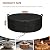 Onlyme Fire Pit Cover Round for In-Ground Fire Pits, 68-71 Inch Weather-resistant Large Round Stone Outdoor Firepit Cover for Garden Patio Backyard, 71*9Inches, Black