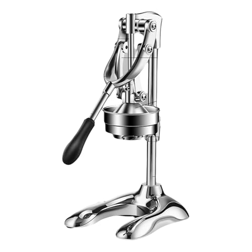 Prensa de frutas de hierro fundido resistente, exprimidor manual comercial para limón, naranja, granada y cítricos, fácil de apretar a mano para restaurante, cocina, bar