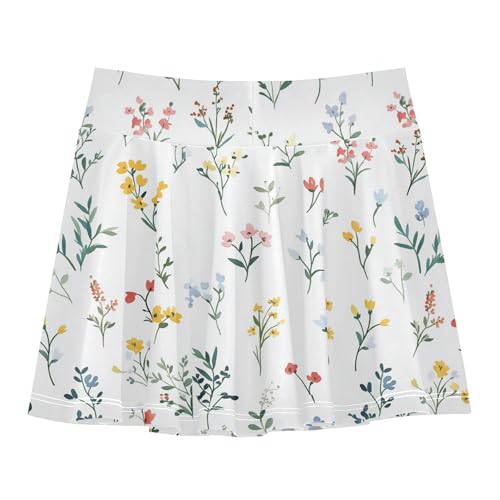 Tennis Skirt for Girls with Built-in Shorts Flowy Performance Skorts Little Girl Pleated Skirt with Pockets2