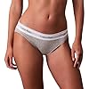Calvin Klein Damen Slip Bikini Form mit Logobund, Grau (Grey Heather), S