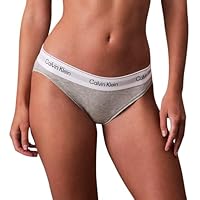 Calvin Klein Damen Slip Bikini Form mit Logobund, Grau (Grey Heather), S