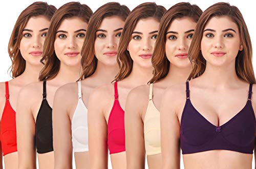 Image of Fasense Women's Wire Free Non Padded Cotton Bra T-Shirt