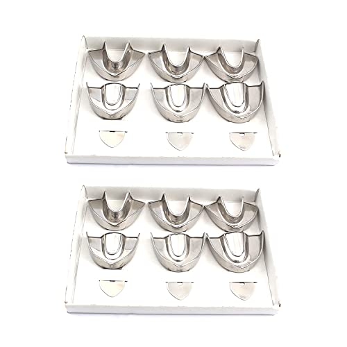 AAPROTOOLS Set of 2 Dental Impression Trays Baby Set of 6 PCS Solid Dental Instruments A+ Quality