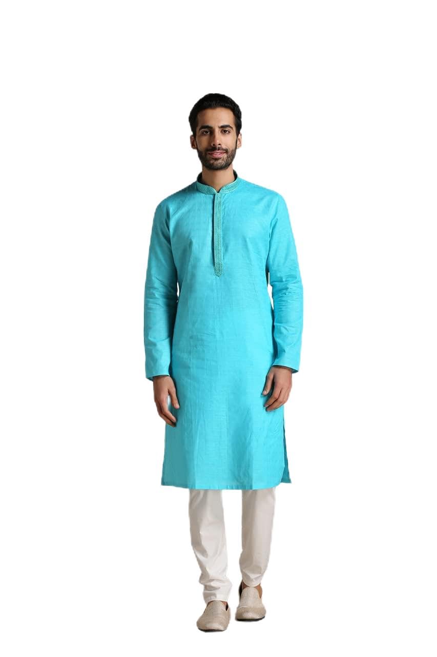 Men's Cotton Solid Kurta Set (2pcs)-image-47