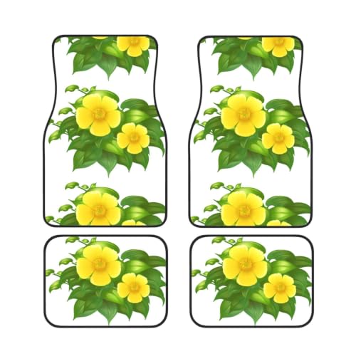Alfombrillas antideslizantes para coche de neopreno impermeable con diseño floral