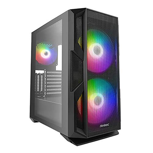 Antec NX Series NX800, Mid Tower E-ATX Gaming Case, Tempered Glass Side Panel, 360 & 280 mm Radiators Support, Built-in LED Controller, 2 x 200 mm ARGB Fans in Front & 1 x 120 mm ARGB Fan in Rear