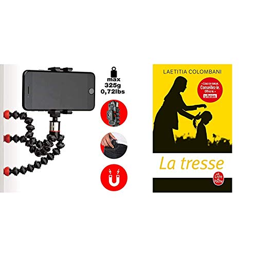 JOBY One GP Support Magnétique et Universel, Trépied GorillaPod Flexible avec Télécommande Bluetooth pour Smartphones et iPhone, JB01494-BWW & La Tresse