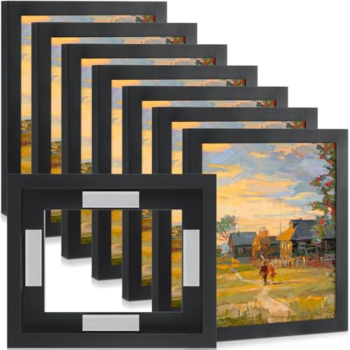 Qunclay 4 Pcs Canvas Floating Frame Set