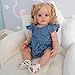 iCradle Real Life Reborn Baby Dolls Girl 22 inch 55cm Full Body Silicone Realistic Lifelike Newborn Dolls Toddler Doll Toy for Ages 3+
