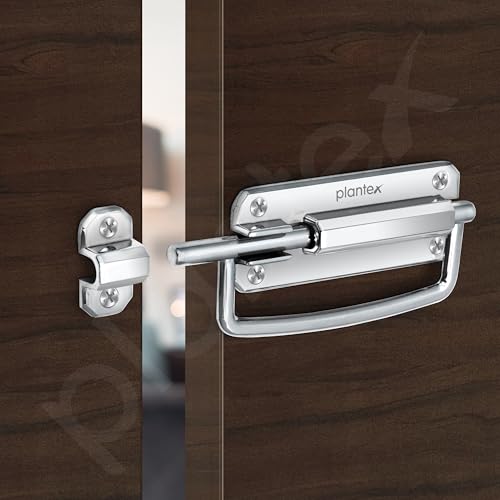 Image of Plantex Door Stopper /5 Inch Baby Latch Kadi /Door Latch for Bathroom /Door Lock for Home /Office Doors - Pack of 1 (Chrome)