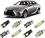 BRISHINE White Interior LED Lights Kit for Lexus IS250/ IS350/ ISF 2014 2015 2016 2017 2018 2019 Super Bright 6000K Interior LED Light Bulbs Package and Install Tool