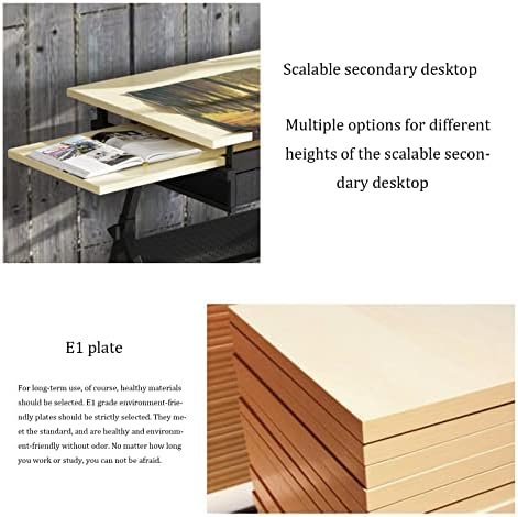 Professional Drafting Desk, Wooden Drawing Table Adjustable Height Drafting Desk Drawing Table Tiltable Tabletop
