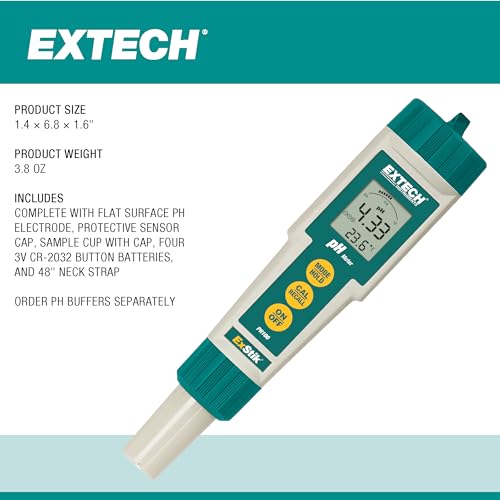 pH-mètre étanche Extech PH100 à électrode plane pour des mesures stables - 8