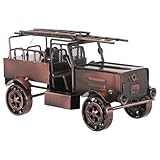 Esposizione versatile: adatta a diversi contesti: da utilizzare come antico da bar, camion per decorazioni domestiche o arredamento da bar vintage, valorizzando qualsiasi spazio con il fascino di un camion retrò da collezione, veicolo antincendio d'epoca, camion dei pompieri domestico