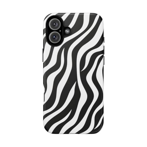 Coque iPhone 16 Plus rigide mate zébrée pour éviter les rayures et les glissades