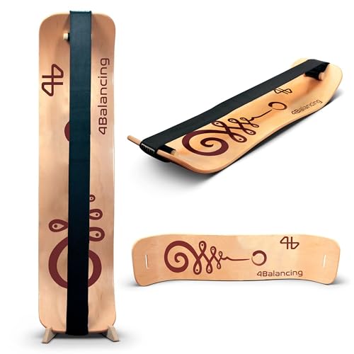 Image of Balance Board for Kids - Slackline Wooden Wobble Board | Balance Trainer for Coordination, Training for Skateboard, Snowboard, Football, Soccer, Baseball, Basketball
