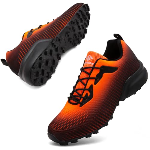 Miniatura 5 de Asoco Dream Zapatillas De Trail Running Hombre Calzado De Correr Transpirable Antideslizante Zapatos De Senderismo Calzado Deportivo Exterior,Negro Naranja,40 Eu